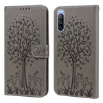 Custodia per telefono in pelle pressata con motivo ad albero e cervo, For Nokia 3.4 / 5.4, For Nokia G20 / G10 / 6.3, For Sony Xperia 10 III, For Xiaomi Redmi 9T / 9 Power, For Xiaomi Redmi 10