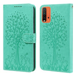 Custodia per telefono in pelle pressata con motivo ad albero e cervo, For Nokia 3.4 / 5.4, For Nokia G20 / G10 / 6.3, For Sony Xperia 10 III, For Xiaomi Redmi 9T / 9 Power, For Xiaomi Redmi 10