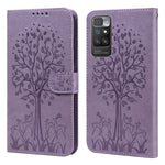 Custodia per telefono in pelle pressata con motivo ad albero e cervo, For Nokia 3.4 / 5.4, For Nokia G20 / G10 / 6.3, For Sony Xperia 10 III, For Xiaomi Redmi 9T / 9 Power, For Xiaomi Redmi 10
