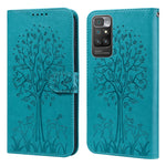 Custodia per telefono in pelle pressata con motivo ad albero e cervo, For Nokia 3.4 / 5.4, For Nokia G20 / G10 / 6.3, For Sony Xperia 10 III, For Xiaomi Redmi 9T / 9 Power, For Xiaomi Redmi 10