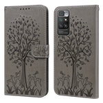 Custodia per telefono in pelle pressata con motivo ad albero e cervo, For Nokia 3.4 / 5.4, For Nokia G20 / G10 / 6.3, For Sony Xperia 10 III, For Xiaomi Redmi 9T / 9 Power, For Xiaomi Redmi 10
