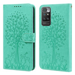 Custodia per telefono in pelle pressata con motivo ad albero e cervo, For Nokia 3.4 / 5.4, For Nokia G20 / G10 / 6.3, For Sony Xperia 10 III, For Xiaomi Redmi 9T / 9 Power, For Xiaomi Redmi 10
