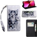 Custodia portafoglio in pelle per iPhone 13 e 13 mini