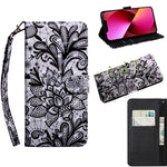 Custodia portafoglio in pelle per iPhone 13 e 13 mini