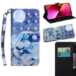 Custodia portafoglio in pelle per iPhone 13 e 13 mini