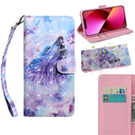 Custodia portafoglio in pelle per iPhone 13 e 13 mini