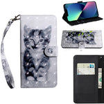 Custodia portafoglio in pelle per iPhone 13 e 13 mini