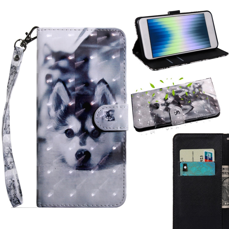 Custodia per telefono in pelle con disegno colorato con motivo a pittura 3D, For iPhone SE 2022