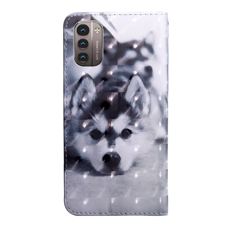 Custodia per telefono in pelle con disegno colorato con motivo a pittura 3D, For Nokia G21 / G11