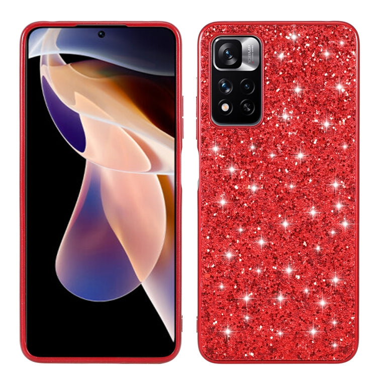 Custodia TPU glitterata antiurto per smartphone compatibili