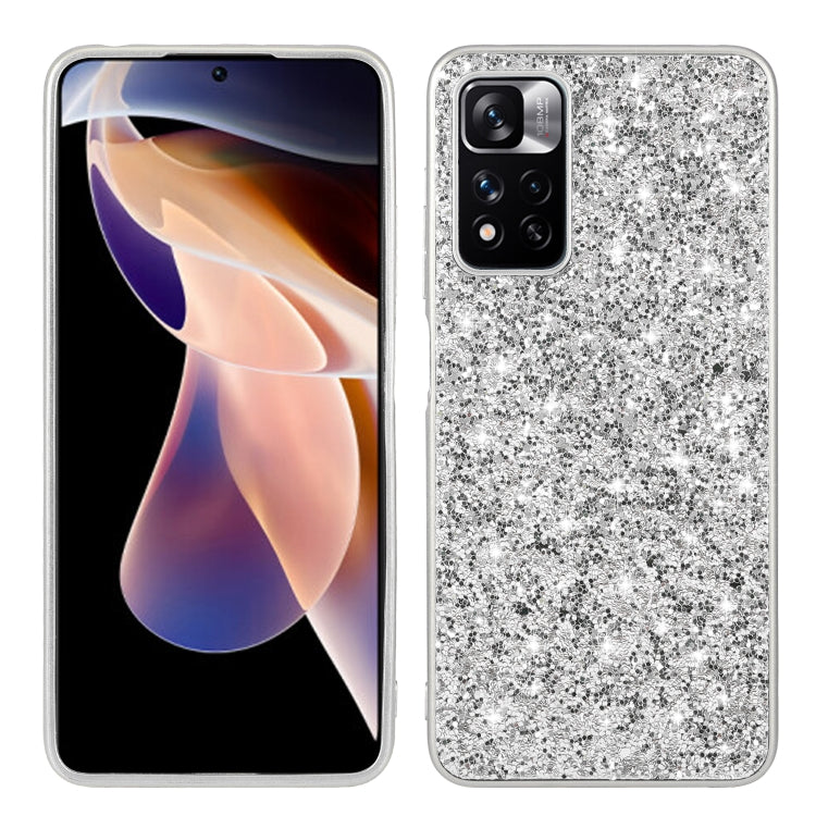 Custodia TPU glitterata antiurto per smartphone compatibili