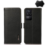 KHAZNEH Custodia per telefono RFID in vera pelle Litchi magnetica laterale, For Xiaomi Poco X4 Pro 5G, For OPPO Find X5 Pro, For TCL 30 5G / 30 Plus 5G, For Wiko Y52, For OPPO Find X5, For Xiaomi Redmi K40S 5G