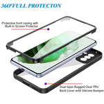 Acrilico + TPU Custodia per telefono antiurto a copertura totale a 360 gradi, For Samsung Galaxy S22+ 5G, For Samsung Galaxy S22 Ultra 5G, For Samsung Galaxy A21s, For Samsung Galaxy A22 4G