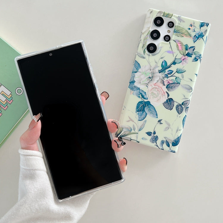 Custodia per cellulare in TPU con fiore laser, For Samsung Galaxy S22 5G, For Samsung Galaxy S22+ 5G, For Samsung Galaxy S22 Ultra 5G