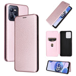 Custodia per cellulare in pelle con vibrazione magnetica in fibra di carbonio, For OPPO Realme C35, For OPPO Realme GT2 Pro