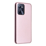 Custodia per cellulare in pelle con vibrazione magnetica in fibra di carbonio, For OPPO Realme C35, For OPPO Realme GT2 Pro