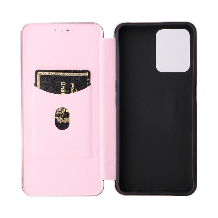 Custodia per cellulare in pelle con vibrazione magnetica in fibra di carbonio, For OPPO Realme C35, For OPPO Realme GT2 Pro