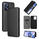 Custodia per cellulare in pelle con vibrazione magnetica in fibra di carbonio, For OPPO Realme C35, For OPPO Realme GT2 Pro