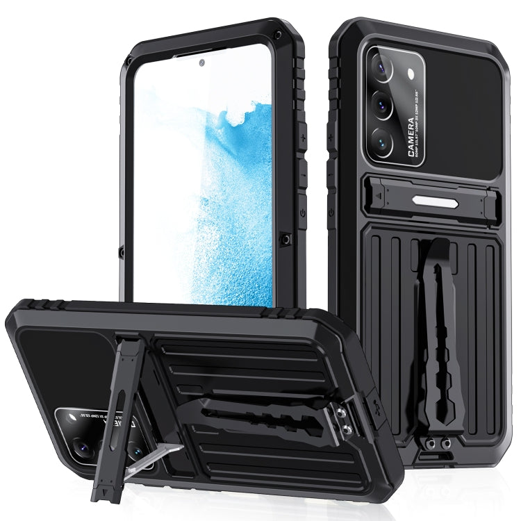Custodia per telefono con armatura a tripla prova con supporto, For Samsung Galaxy S22 5G, For Samsung Galaxy S22+ 5G, For Samsung Galaxy S22 Ultra 5G