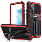 Custodia per telefono con armatura a tripla prova con supporto, For Samsung Galaxy S22 5G, For Samsung Galaxy S22+ 5G, For Samsung Galaxy S22 Ultra 5G