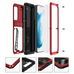 Custodia per telefono con armatura a tripla prova con supporto, For Samsung Galaxy S22 5G, For Samsung Galaxy S22+ 5G, For Samsung Galaxy S22 Ultra 5G