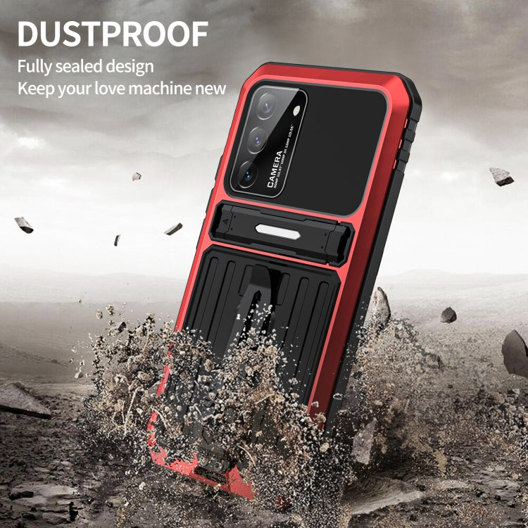 Custodia per telefono con armatura a tripla prova con supporto, For Samsung Galaxy S22 5G, For Samsung Galaxy S22+ 5G, For Samsung Galaxy S22 Ultra 5G