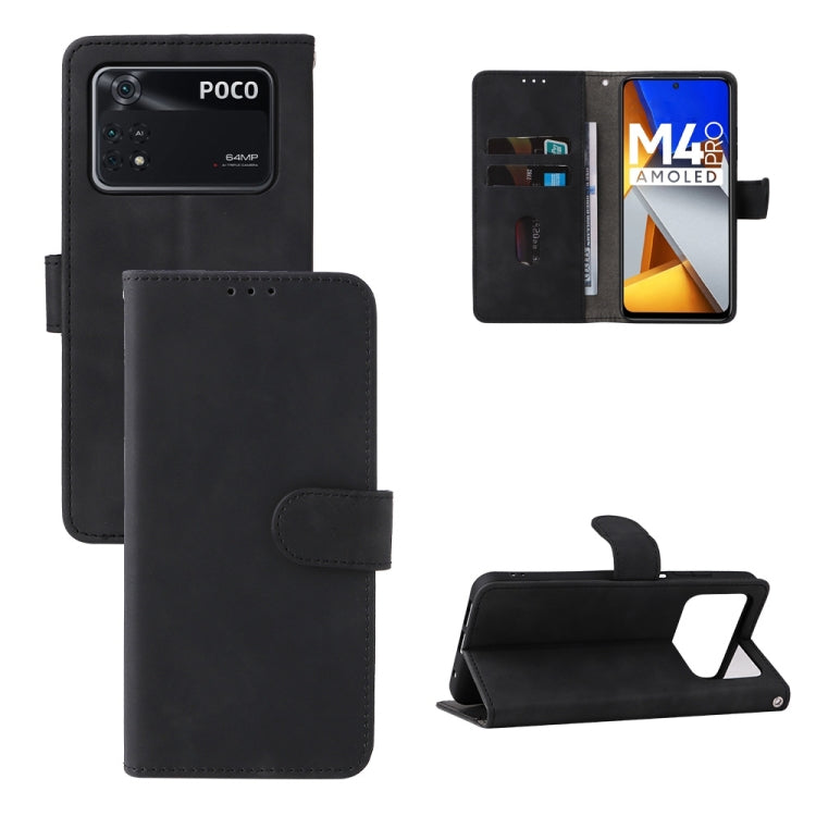 Custodia per telefono in pelle con vibrazione magnetica Skin Feel, For Xiaomi Poco M4 Pro 4G, For OnePlus Nord CE 2 5G