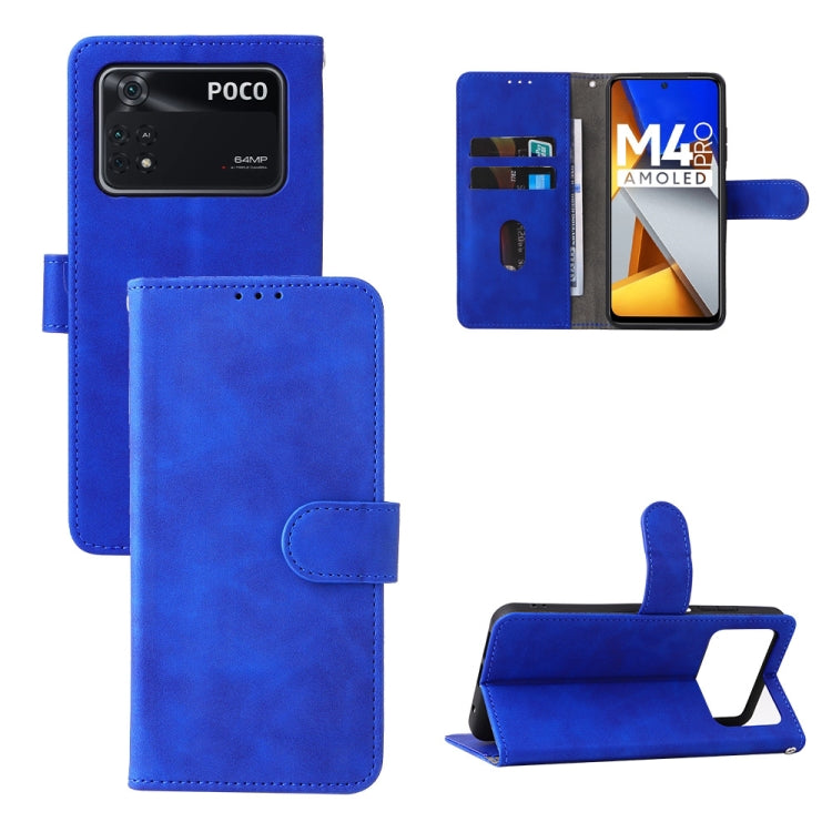 Custodia per telefono in pelle con vibrazione magnetica Skin Feel, For Xiaomi Poco M4 Pro 4G, For OnePlus Nord CE 2 5G