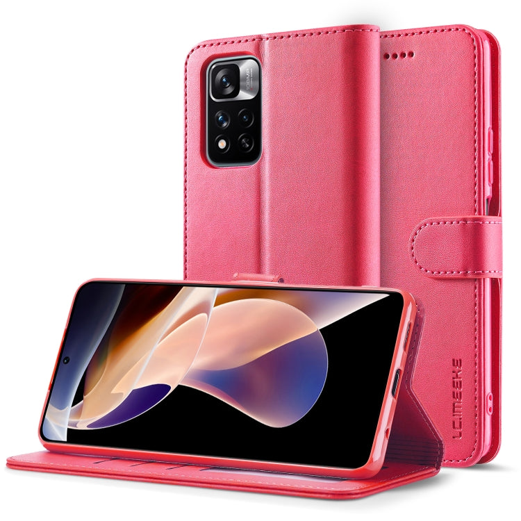LC.IMEEKE Custodia per cellulare in pelle di vitello, For Xiaomi Redmi Note 11 Pro+ 5G International Version