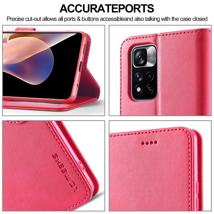 LC.IMEEKE Custodia per cellulare in pelle di vitello, For Xiaomi Redmi Note 11 Pro+ 5G International Version