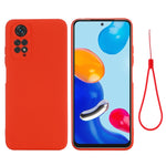 Custodia per telefono a copertura totale antiurto in silicone liquido di colore puro, For Xiaomi Redmi Note 11S/ Note 11 4G