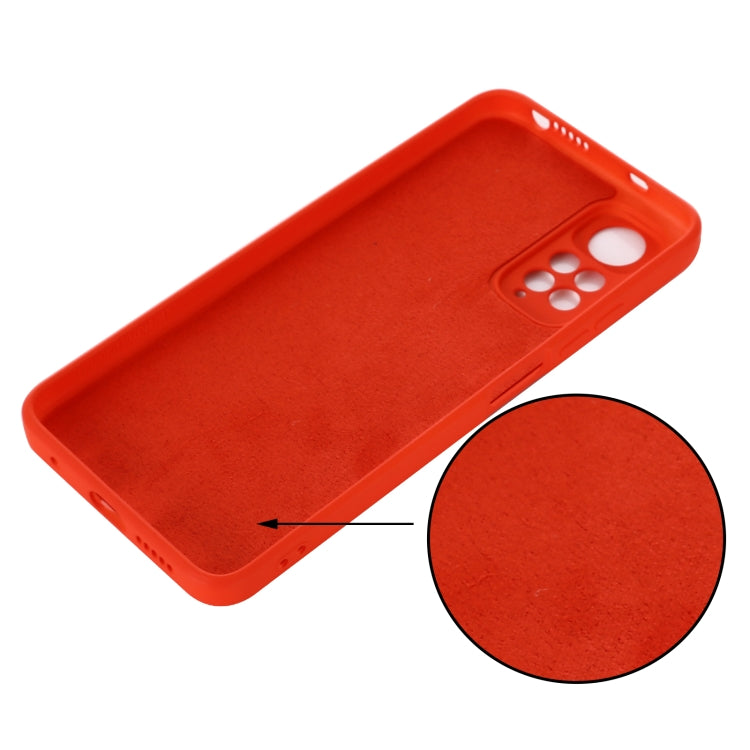 Custodia per telefono a copertura totale antiurto in silicone liquido di colore puro, For Xiaomi Redmi Note 11S/ Note 11 4G