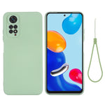Custodia per telefono a copertura totale antiurto in silicone liquido di colore puro, For Xiaomi Redmi Note 11S/ Note 11 4G