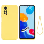 Custodia per telefono a copertura totale antiurto in silicone liquido di colore puro, For Xiaomi Redmi Note 11S/ Note 11 4G