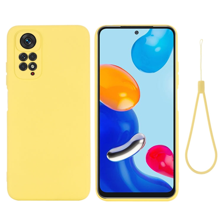 Custodia per telefono a copertura totale antiurto in silicone liquido di colore puro, For Xiaomi Redmi Note 11S/ Note 11 4G