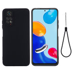 Custodia per telefono a copertura totale antiurto in silicone liquido di colore puro, For Xiaomi Redmi Note 11S/ Note 11 4G