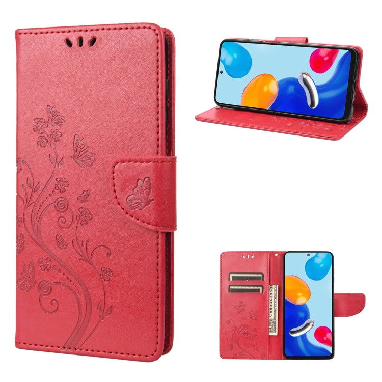 Custodia per cellulare in pelle con motivo a farfalla in rilievo, For Xiaomi Redmi Note 11 4G / Note 11S, For Xiaomi Poco X4 Pro 5G