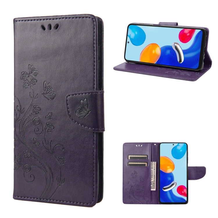 Custodia per cellulare in pelle con motivo a farfalla in rilievo, For Xiaomi Redmi Note 11 4G / Note 11S, For Xiaomi Poco X4 Pro 5G