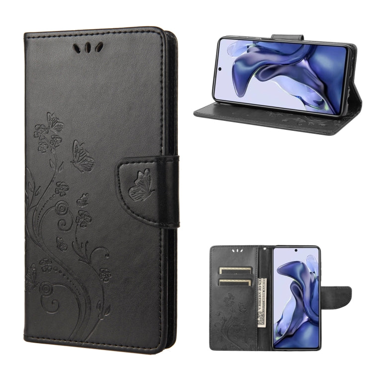 Custodia per cellulare in pelle con motivo a farfalla in rilievo, For Xiaomi Redmi Note 11 4G / Note 11S, For Xiaomi Poco X4 Pro 5G