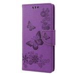 Custodia per cellulare in pelle flip orizzontale goffrata farfalla, For Xiaomi Redmi Note 11 4G / Note 11S, For Xiaomi Poco X4 Pro 5G