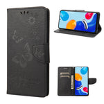 Custodia per cellulare in pelle flip orizzontale goffrata farfalla, For Xiaomi Redmi Note 11 4G / Note 11S, For Xiaomi Poco X4 Pro 5G