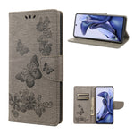 Custodia per cellulare in pelle flip orizzontale goffrata farfalla, For Xiaomi Redmi Note 11 4G / Note 11S, For Xiaomi Poco X4 Pro 5G
