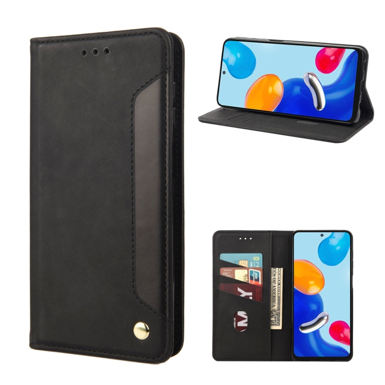 Custodia per telefono in pelle con giunzione magnetica Skin Feel, For Xiaomi Redmi Note 11 4G / Note 11S, For Xiaomi Poco X4 Pro 5G
