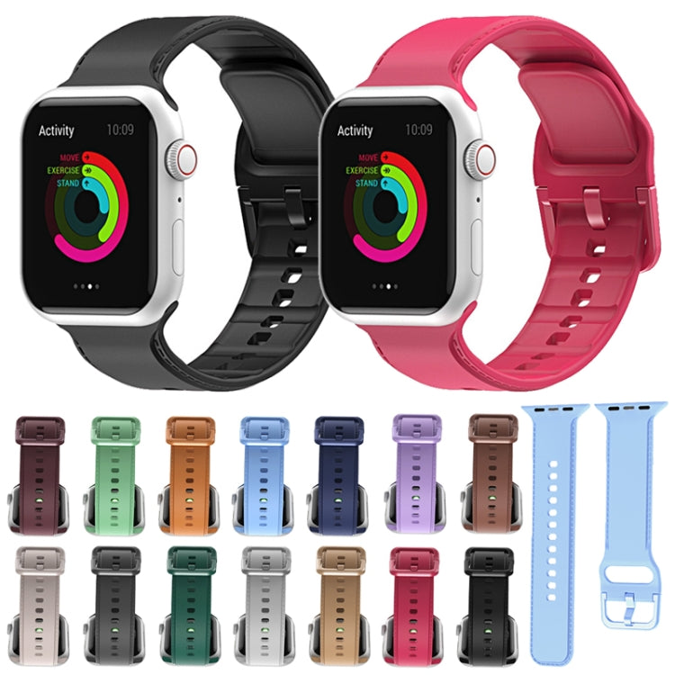 Cinturino con cuciture in silicone per Apple Watch Series, 7 45mm / 6&SE&5&4 44mm / 3&2&1 42mm