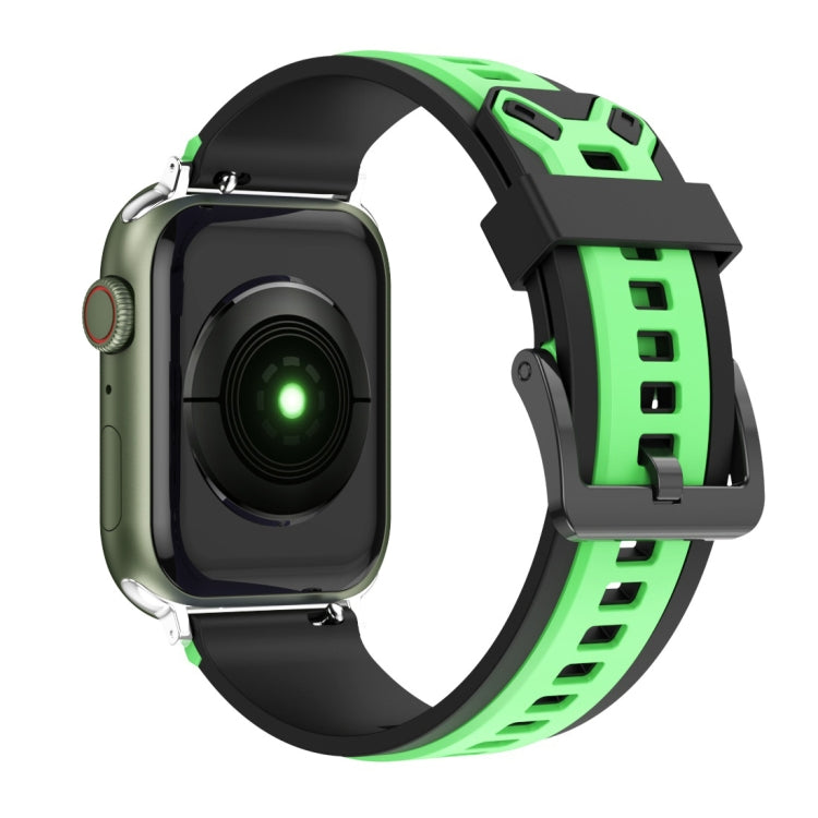 Cinturino in silicone bicolore per Apple Watch Series, 7 41mm / 6&SE&5&4 40mm / 3&2&1 38mm, 7 45mm / 6&SE&5&4 44mm / 3&2&1 42mm