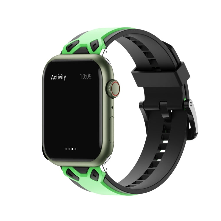 Cinturino in silicone bicolore per Apple Watch Series, 7 41mm / 6&SE&5&4 40mm / 3&2&1 38mm, 7 45mm / 6&SE&5&4 44mm / 3&2&1 42mm