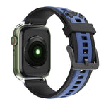 Cinturino in silicone bicolore per Apple Watch Series, 7 41mm / 6&SE&5&4 40mm / 3&2&1 38mm, 7 45mm / 6&SE&5&4 44mm / 3&2&1 42mm