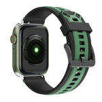 Cinturino in silicone bicolore per Apple Watch Series, 7 41mm / 6&SE&5&4 40mm / 3&2&1 38mm, 7 45mm / 6&SE&5&4 44mm / 3&2&1 42mm