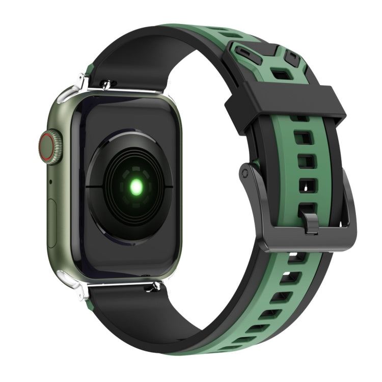 Cinturino in silicone bicolore per Apple Watch Series, 7 41mm / 6&SE&5&4 40mm / 3&2&1 38mm, 7 45mm / 6&SE&5&4 44mm / 3&2&1 42mm