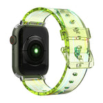 Cinturino in silicone trasparente Aurora per la serie Apple Watch, 7 41mm / 6&SE&5&4 40mm / 3&2&1 38mm, 7 45mm / 6&SE&5&4 44mm / 3&2&1 42mm
